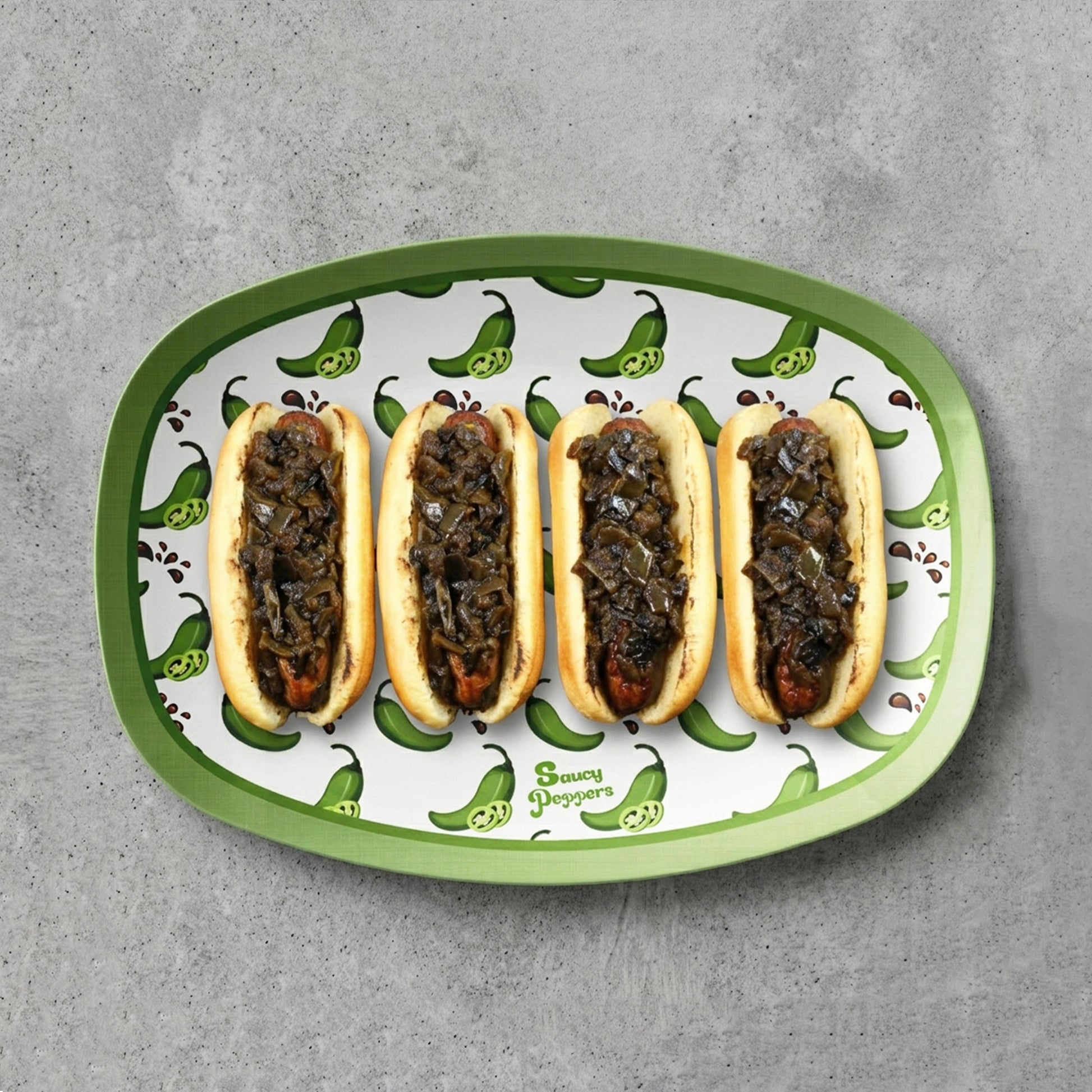 Saucy Peppers Jalapeño Pepper Serving Platter – Perfect Gift for Hot Sauce & Grill Lovers